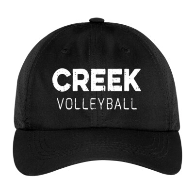 Creek Volleyball Black Perforated Hook & Loop Cap Thumbnail