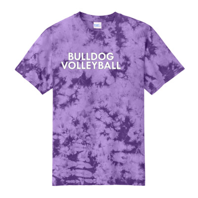 Adult Bulldog Volleyball Tie-Dye T-Shirt Thumbnail